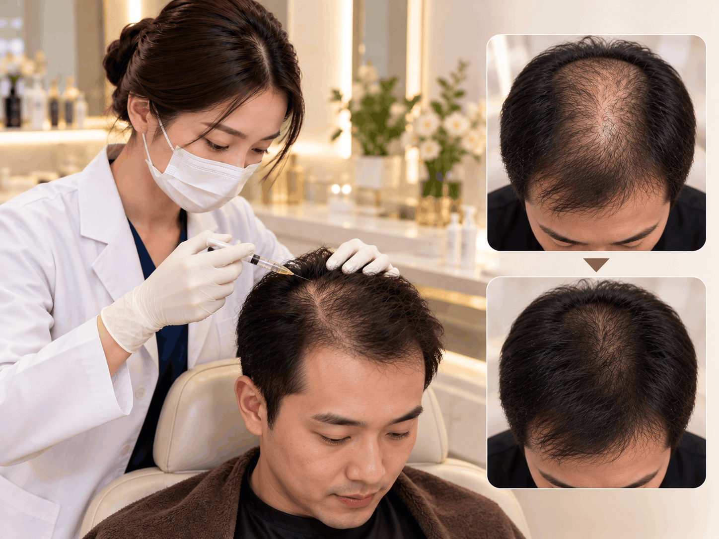Trị rụng tóc stress
